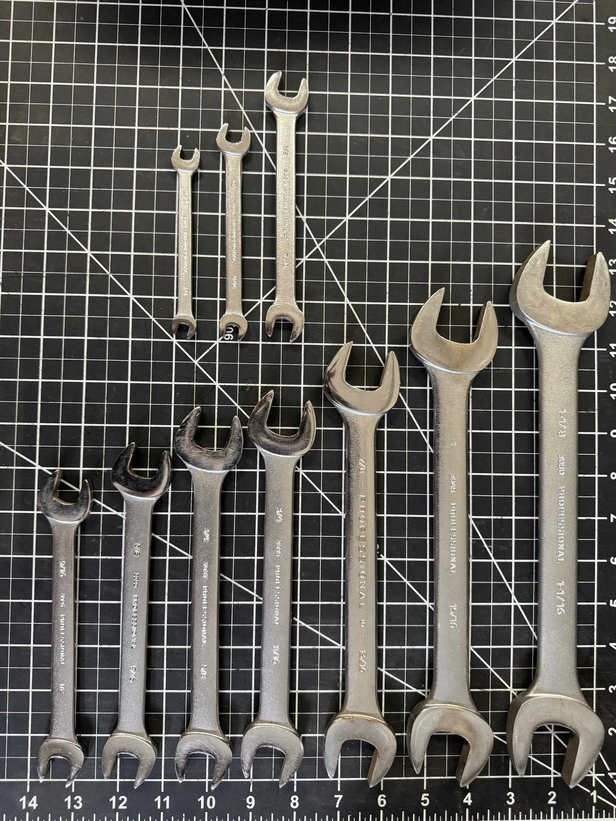 Proto Professional USA 10pc Double Open End Wrench Set – Offset, SAE Sizes