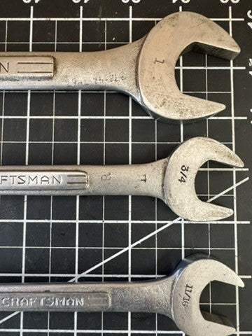 5-Pc Vintage Craftsman V-Series Double Open End Wrench Set – USA – 3/8” to 1”