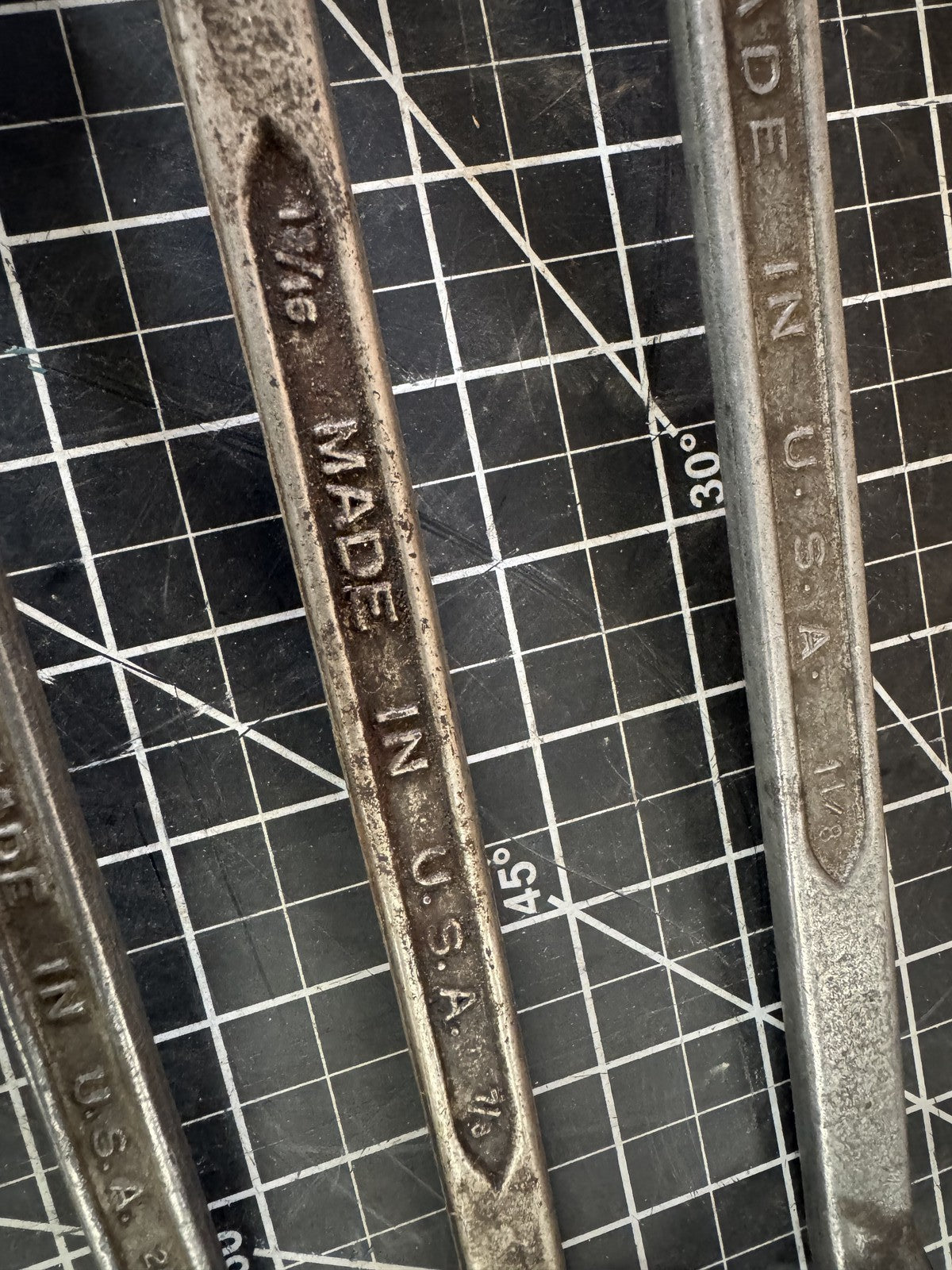 Lot of 4 Vintage Offset Double Box End Wrenches – Forged Steel USA