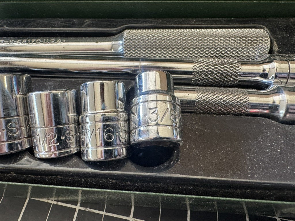 SK Tools USA Chrome 18pc 3/8” Drive Socket Set – Deep, Mid – Original Case