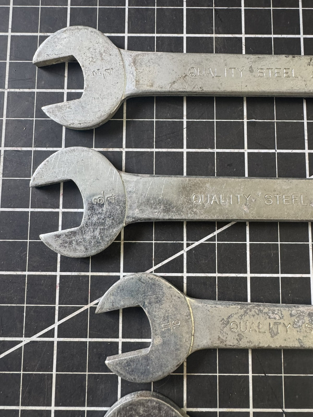 Lot of 5 Vintage Japan-Made Double Open End Wrenches – Steel – Mixed Sizes
