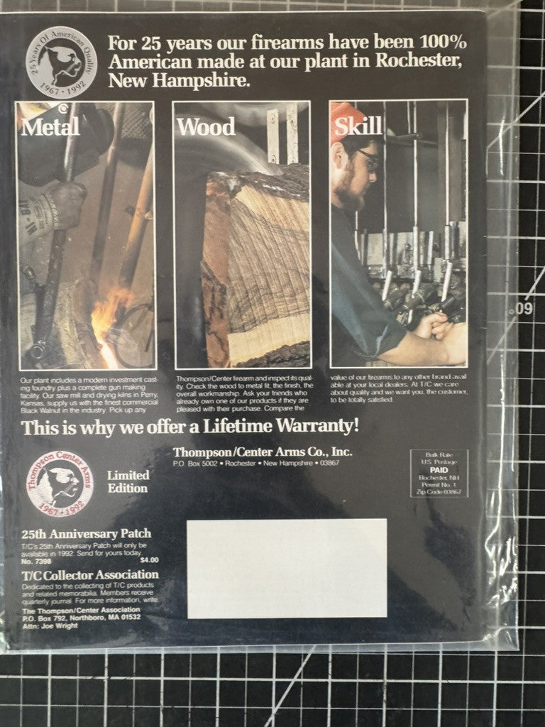 Thompson/Center Arms Catalog No. 19 – 1992 – 25th Anniversary Firearms Catalog