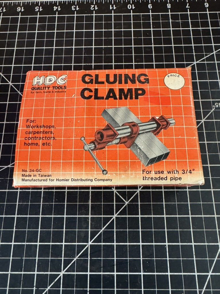 Vintage HDC Quality Tools 34-GC Gluing Clamp for 3/4” Pipe – NOS – Taiwan