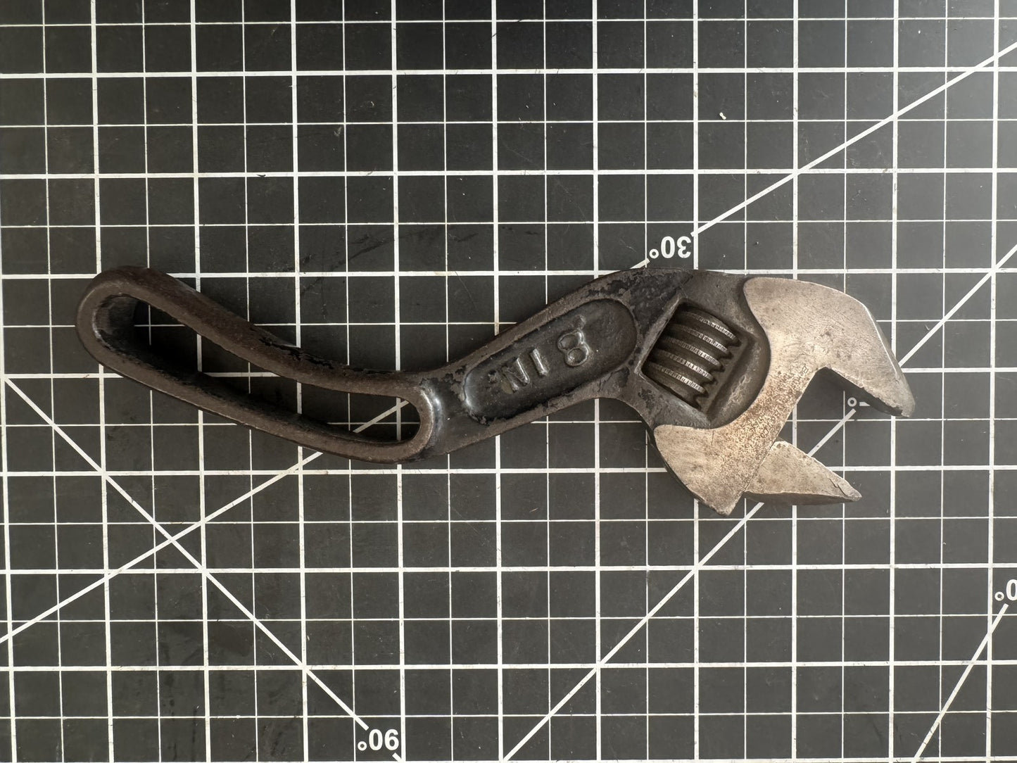 Vintage B & C Bemis & Call 8" Curved Adjustable Wrench – Made in USA