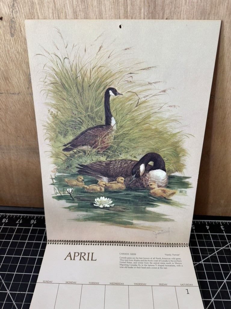 1972 Advertising Calendar – The Great Outdoors – Wildlife Scenes – Plating Works