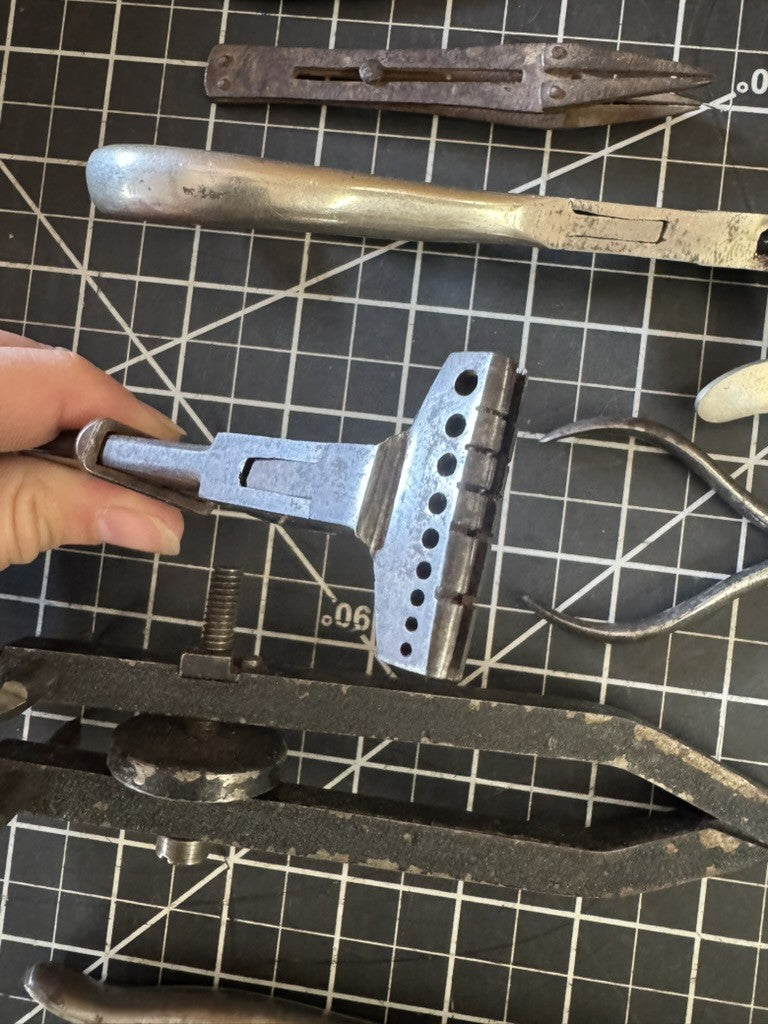 Lot of 7 Vintage Watchmaking Tools – Adjustable Compass Divider – Medical/Dental