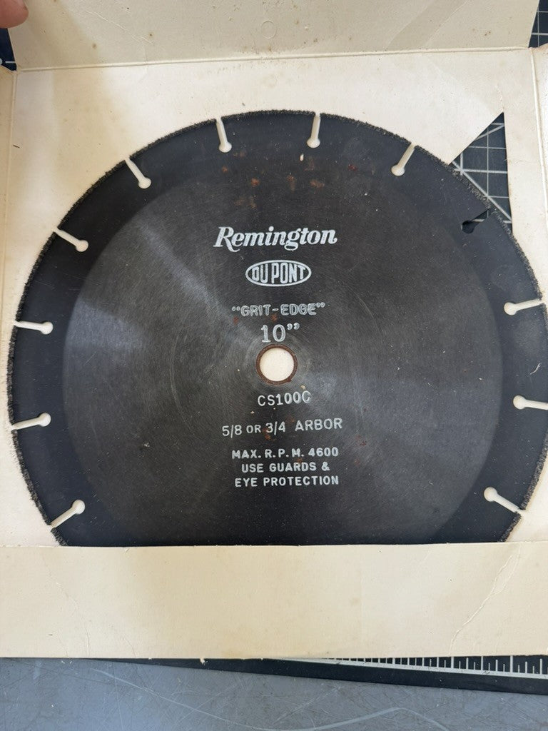 Lot of 2 Remington DuPont “Grit Edge” Tungsten Carbide Circular Saw Blades – 10”