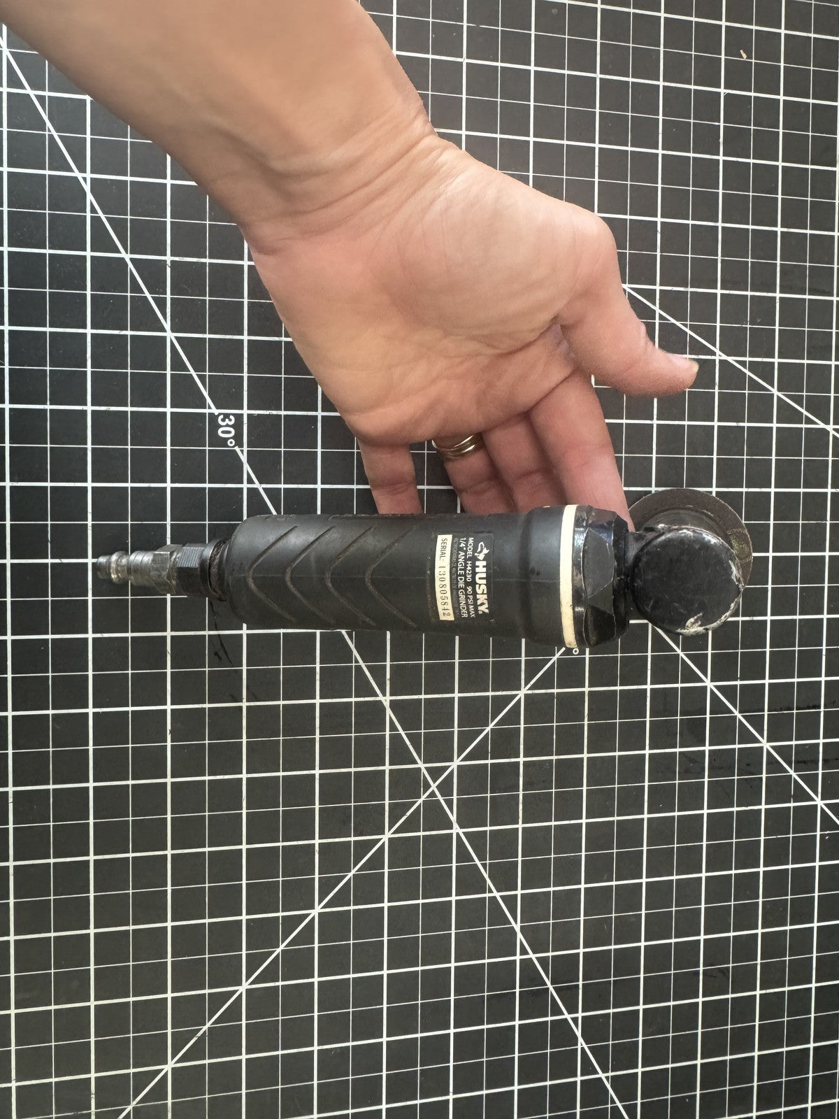 Husky Model H4230 1/4" Angle Die Grinder – 90 PSI Max, Used