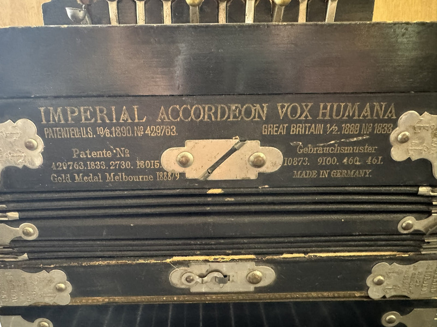 Antique Imperial Accordion – Vox Humana – Pat. 1890 – Germany