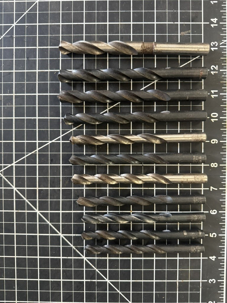 Lot of 11 Nachi HSS Drill Bits – Mixed Sizes – Japan & Singapore