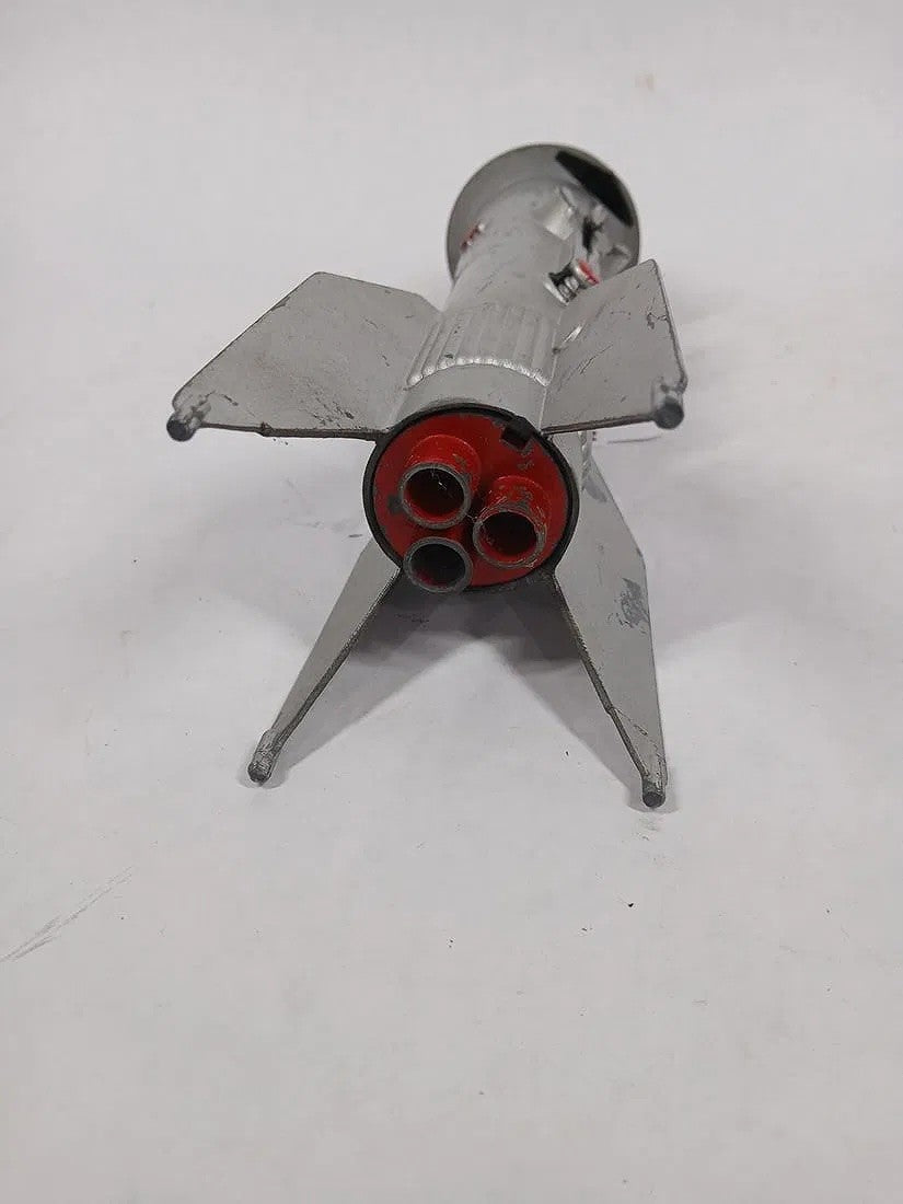 Vintage 1950s Astro Mfg. Berzak Creations Rocket Model Coin Bank – 12” – Space