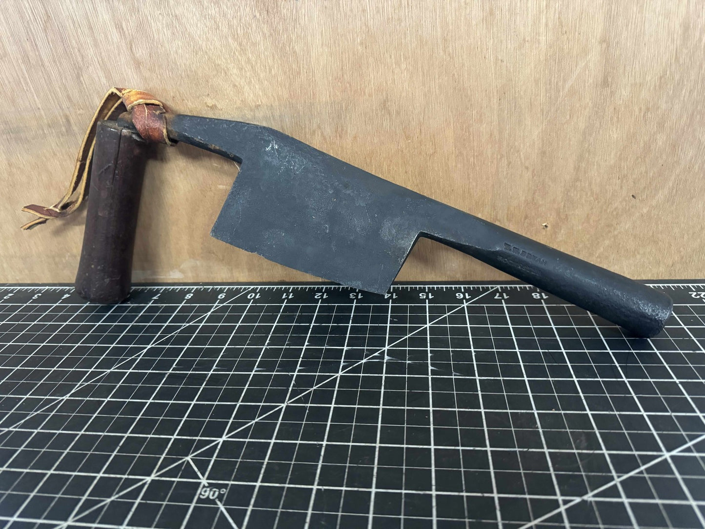 Vintage Cooper’s Knife / Chamfer Knife – Marked “W.W. Bryan” – 15” – Wood Handle