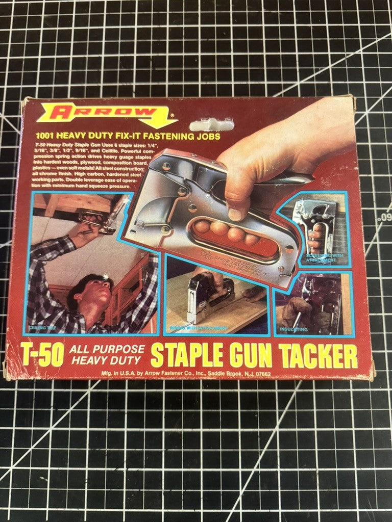 Arrow Model T-50 Heavy Duty Professional Staple Gun – Original Box