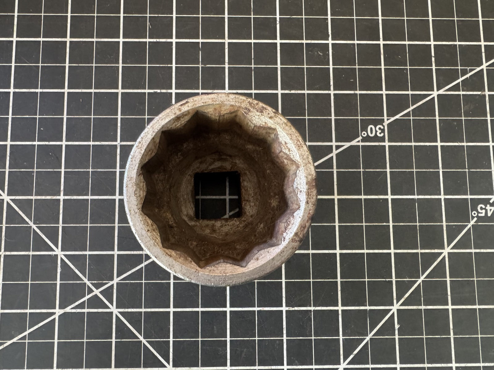 Vintage Duro Chrome USA 4152 Socket – 1-5/8” 12pt – 3/4” Drive – Large