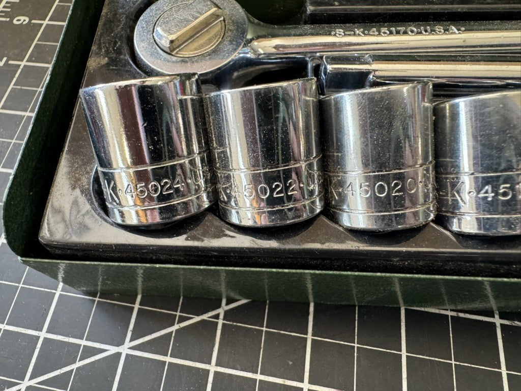 SK Tools USA Chrome 18pc 3/8” Drive Socket Set – Deep, Mid – Original Case