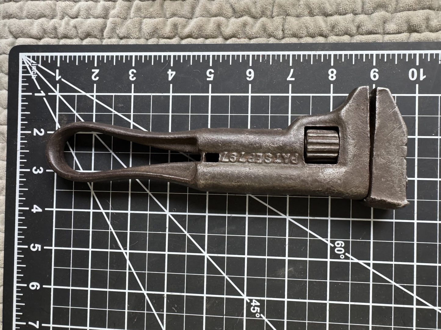 Antique International Harvester 8 1/2" Adjustable Wrench – IH 1897 Patent