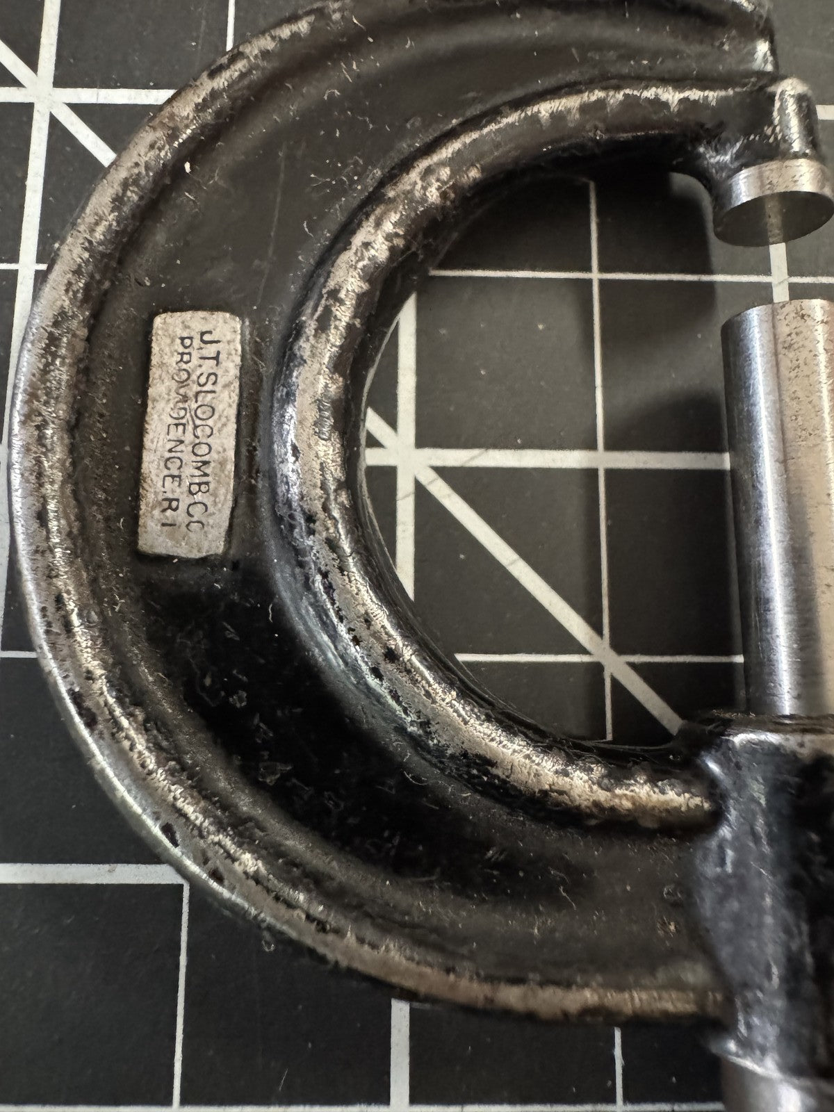 Lot of 2 Vintage Micrometers – JT Slocomb + Unmarked Large Machinist Tool