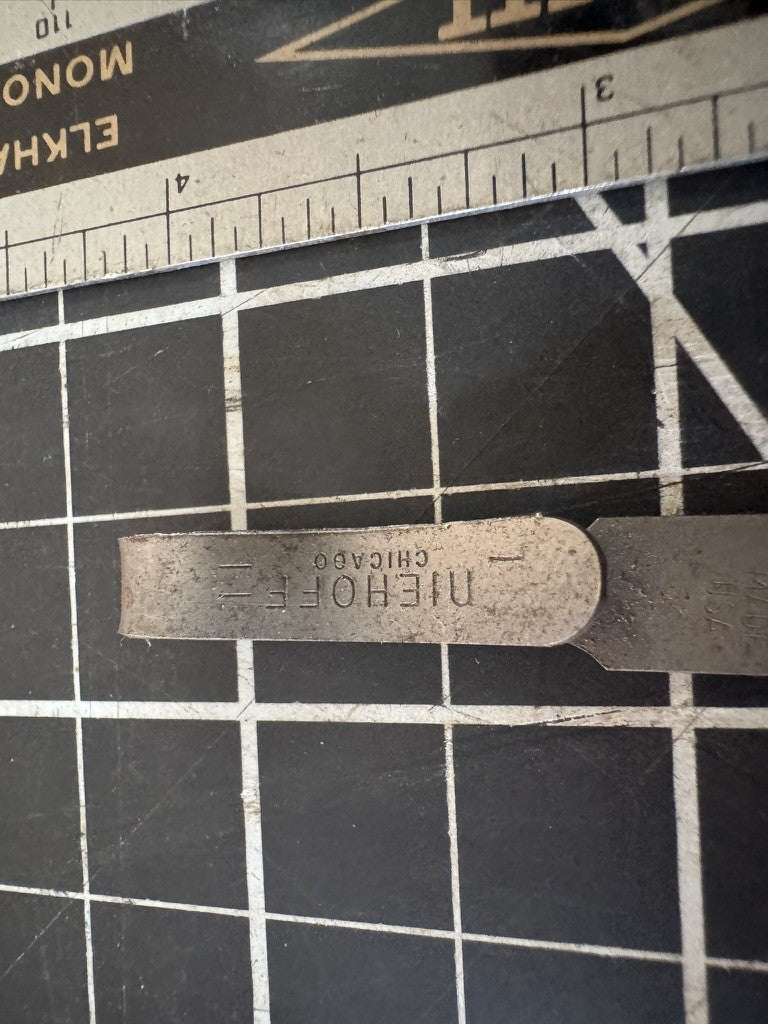 Lot of 4 Vintage Rulers – General No. 301, Niehoff Chicago, Goodell-Pratt 6”, Ad