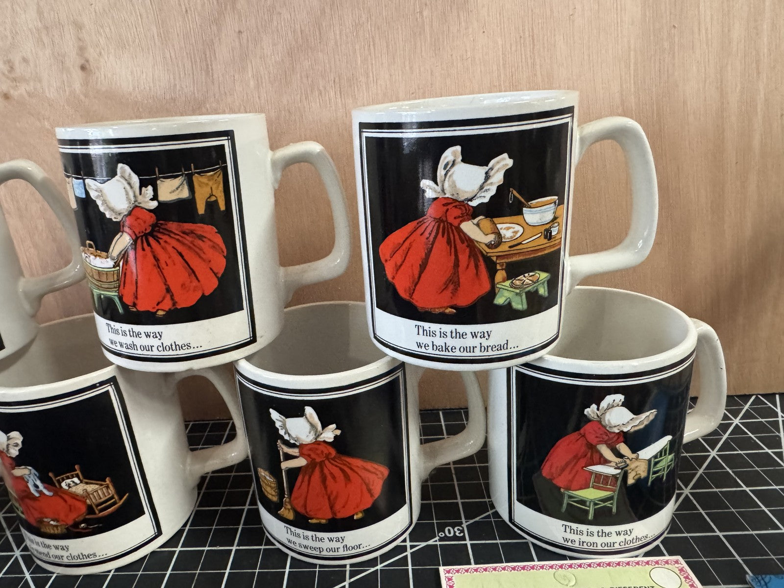 1905 Mulberry Bush Rhyme “This is the Way” Lot – Mugs, Prints & Postcards