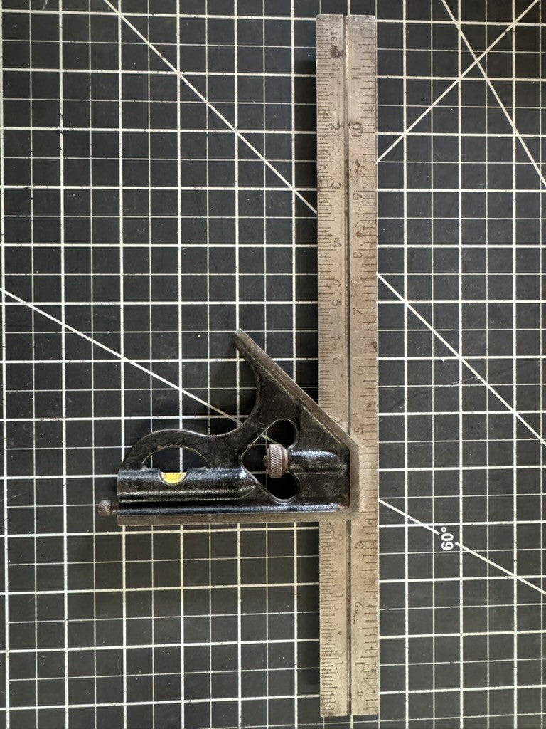 Vintage 12” Combination Square with Level – MFG. Co. Made in USA