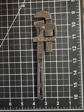 Ben Hur #8 Adjustable Pipe Wrench – 8” Vintage Plumbing Tool