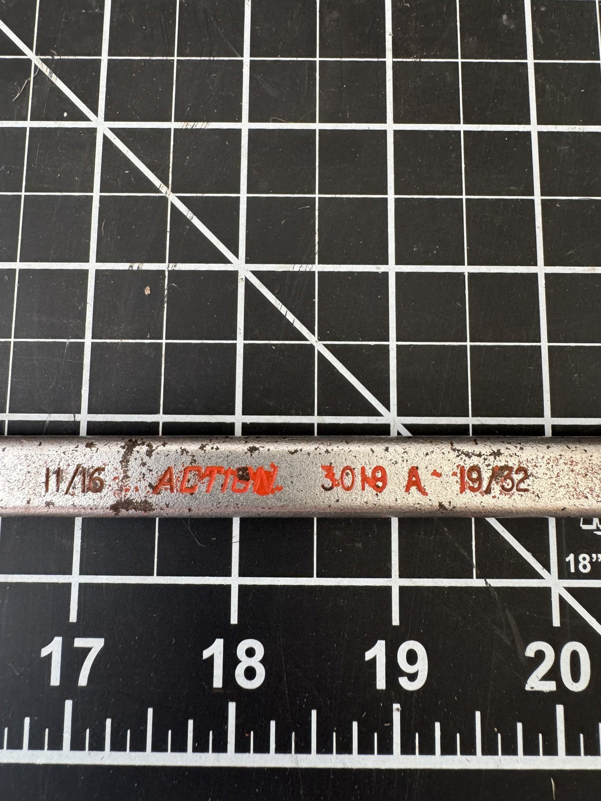 Vintage ACTION 3019A Open End Wrench – 11/16" & 19/32" – Quality USA Tool