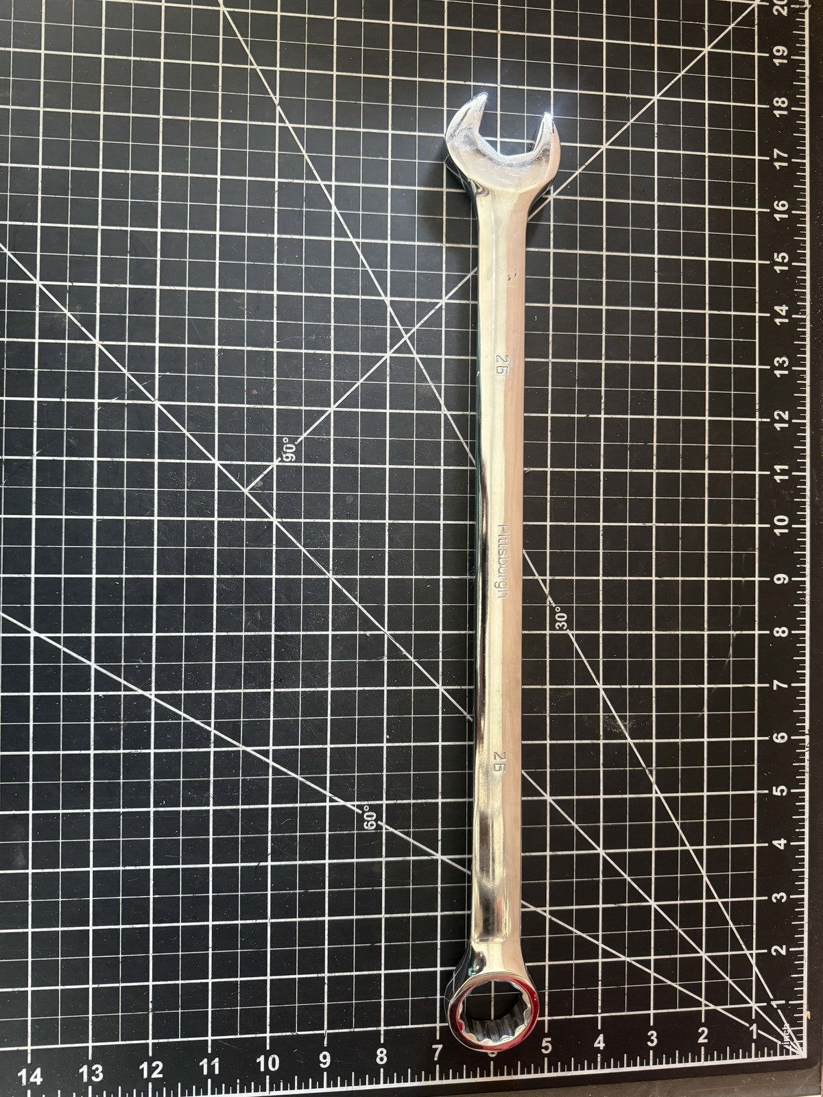 Pittsburgh 26mm Long Handle Combination Wrench – 12 Point, 16-1/2” Chrome Finish