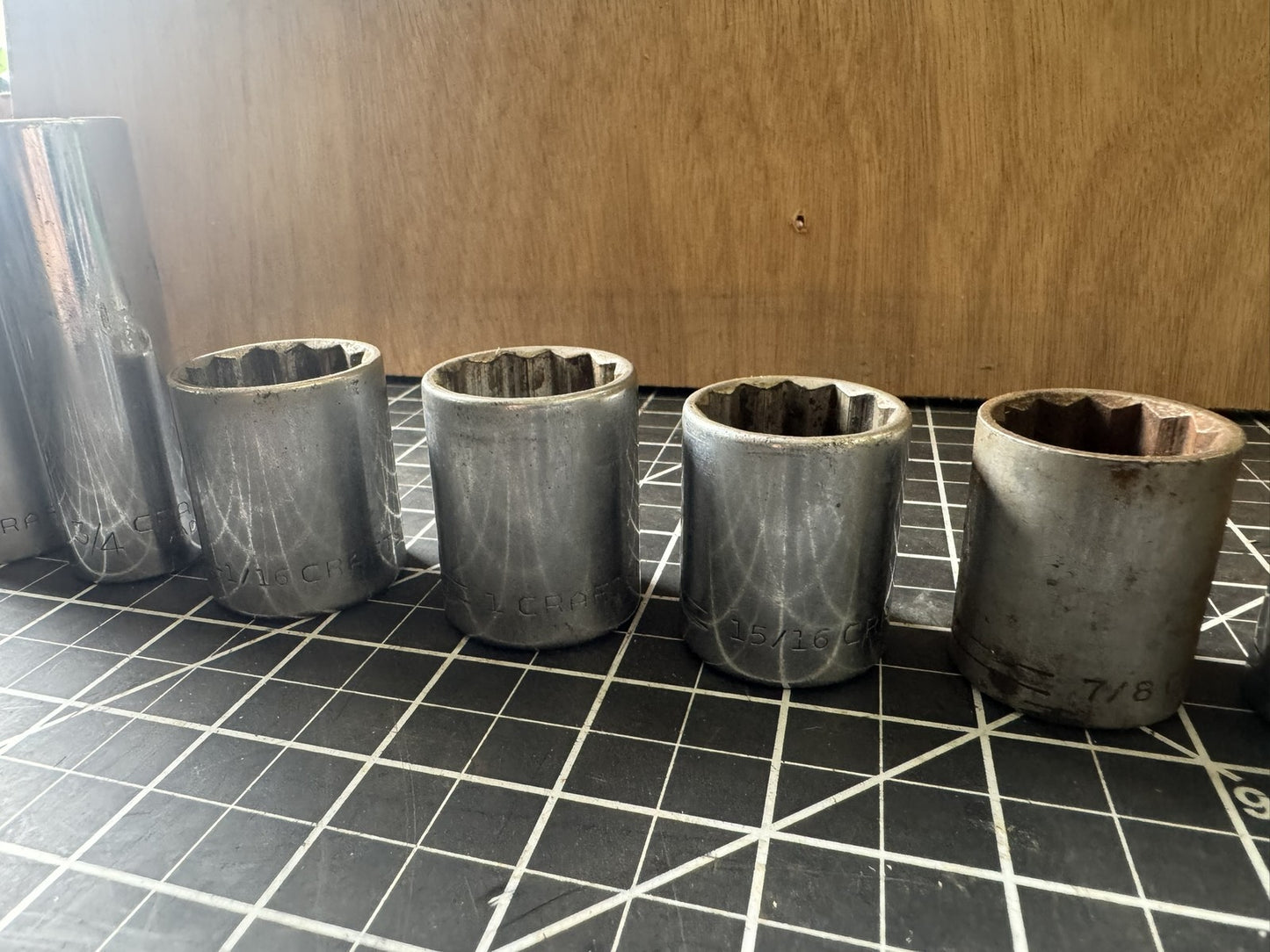 Lot of 20 Vintage Craftsman V Series Sockets – SAE Mix + Deep Sockets – USA