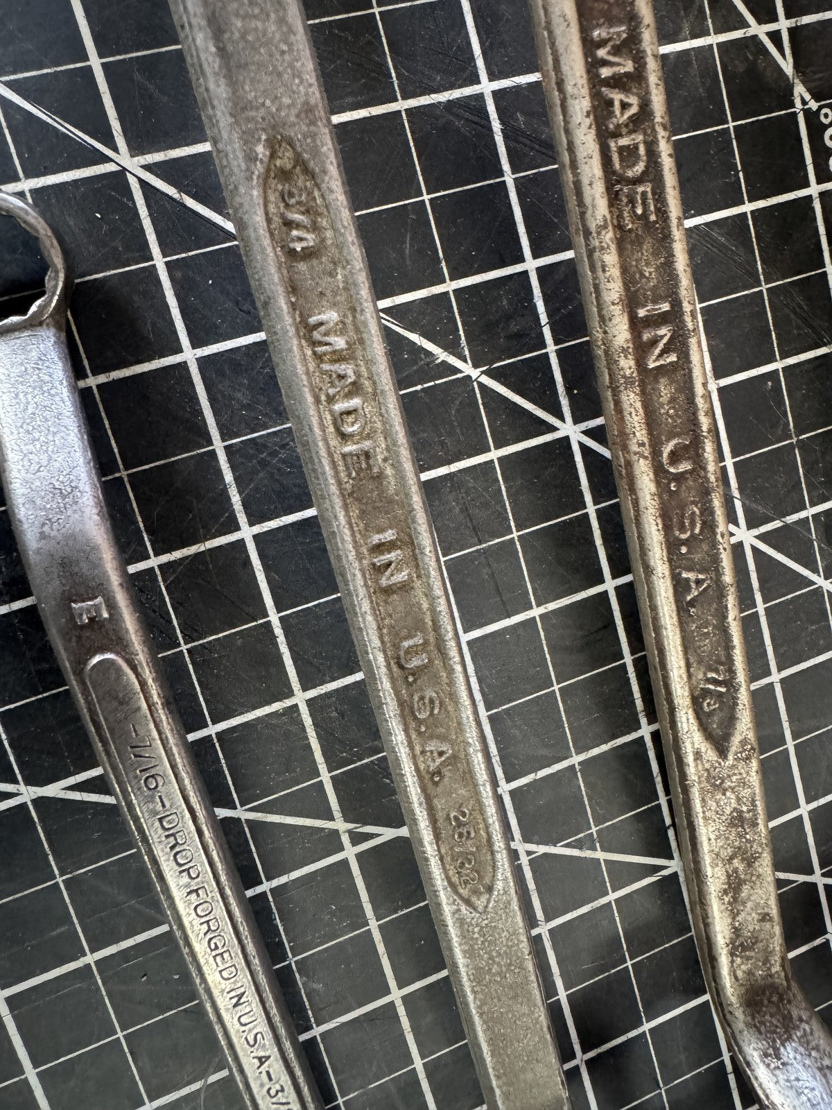 Lot of 4 Vintage Offset Double Box End Wrenches – Forged Steel USA