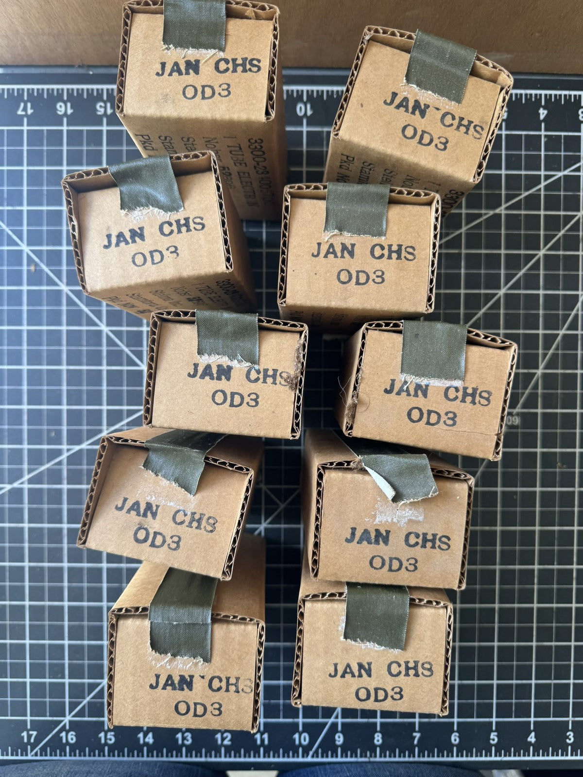 Matched Pair JAN CHS 0D3 Radio Tubes – NOS 1952 – Stelma Stamford, Conn – USA