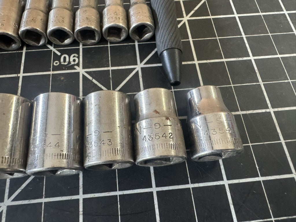 Vintage Craftsman G-Series Socket Set – SAE & Metric – 28pc – USA