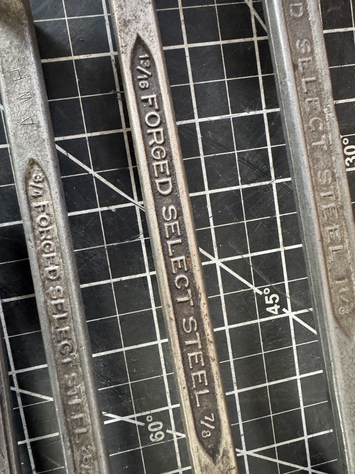 Lot of 4 Vintage Offset Double Box End Wrenches – Forged Steel USA