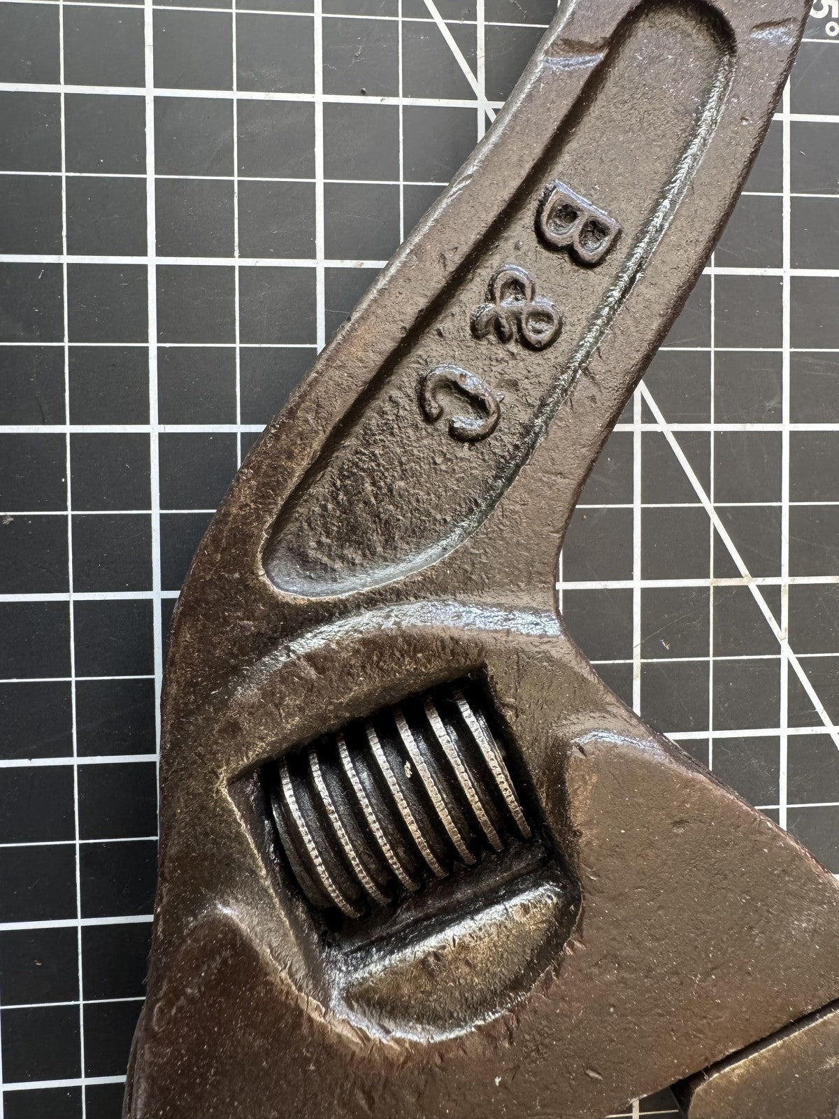 Antique Bemis & Call No. 48 14" S-Curve Adjustable Nut Wrench – Rare