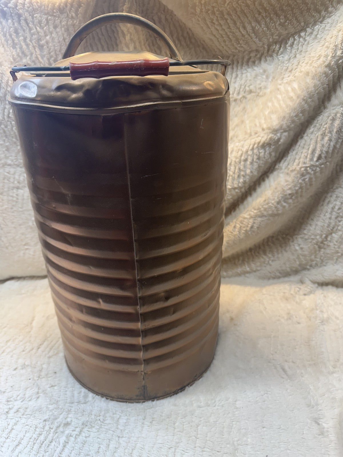 Vintage Covey 3 Gallon Galvanized Metal Cooler – Copper Finish, Plastic Lined