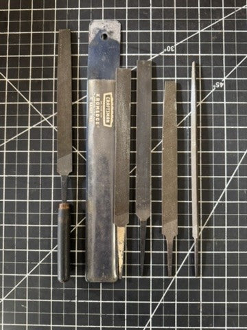 Lot of 5 Vintage Metalworking Files – Nicholson, Keller, Disston Porter, Portug