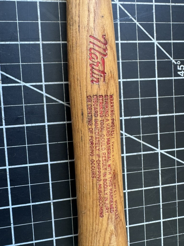 Vintage Fairmount Auto Body Hammer No. 150G – Wood Handle w/ Martin Logo