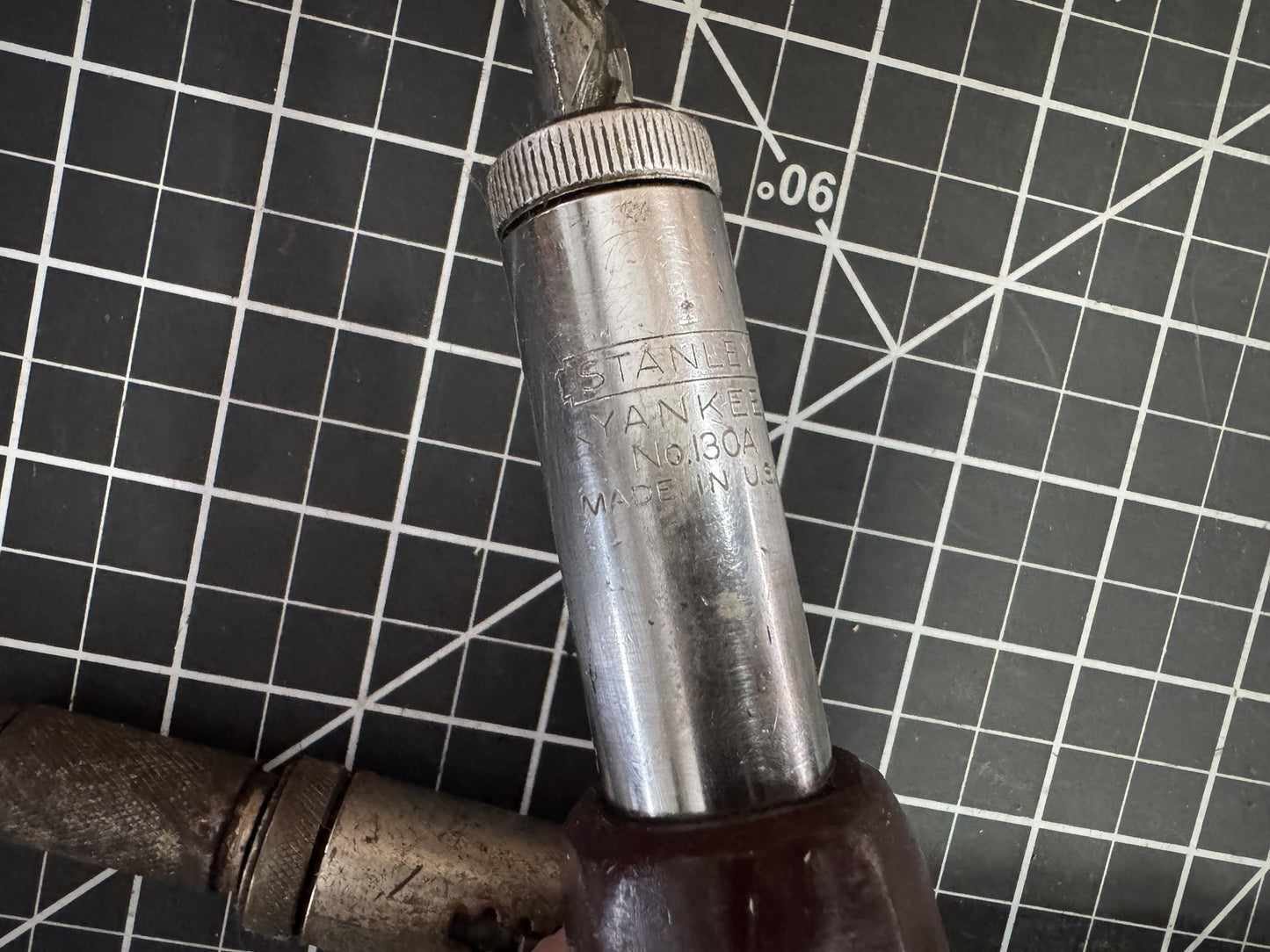 2 Stanley Yankee Ratchet Screwdrivers – 130A Plastic Handle & Wood Handle w/ Bit