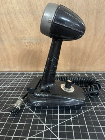 Vintage 1950s Realistic Black Desktop Microphone – Art Deco MCM – HAM/CB