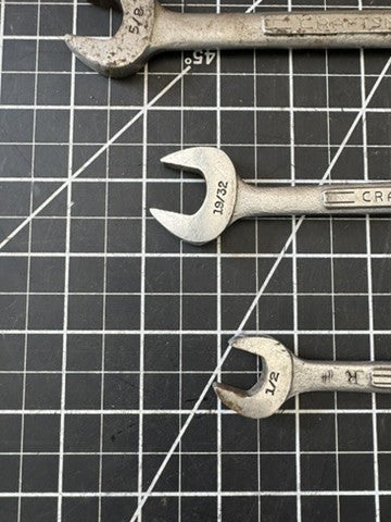 Vintage Craftsman Lot of 4 Double Open-End Wrenches – Forged in USA