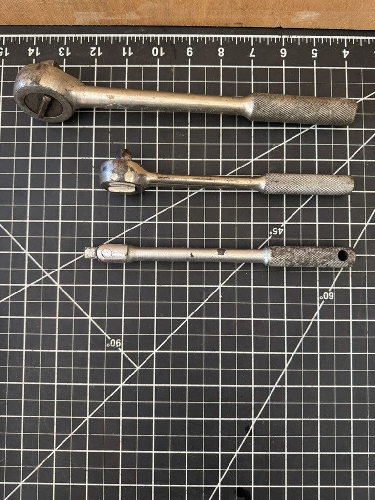 Lot of 3 Vintage S-K Tools – Ratchets & Flex Head Breaker Bar – USA