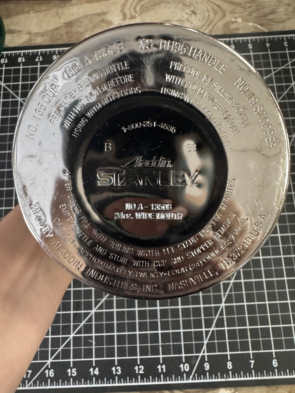 Vintage Aladdin Stanley 24 oz Wide Mouth Thermos A-1350B – Made in USA