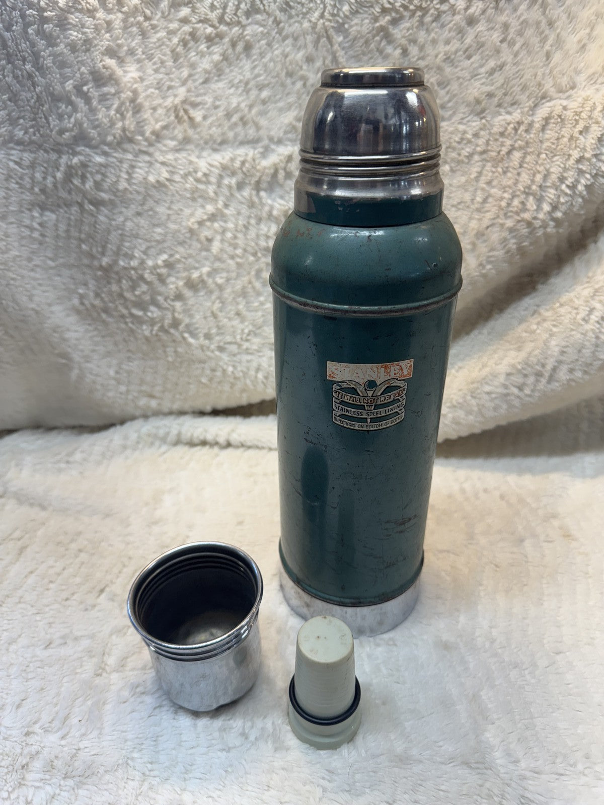 Vintage 1950s Stanley SuperVac Thermos – Heavy Duty, “It Will Not Break”