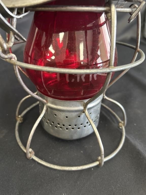 Handlan Illinois Central Railroad Lantern – ICRR – Red Globe – 14.5” Tall