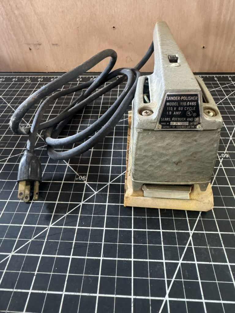 Preowned Sears Electric Sander Polisher Model 110.646S – 1.9 AMP, Sears Roebuck