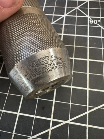 Vintage E. Horton & Son Co. Drill Chuck – Pat. Aug 17, 1915 – USA