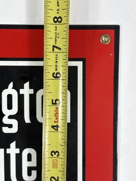 Vintage Burlington Route CB&Q Porcelain-Coated Metal Railroad Sign – 8” x 10”