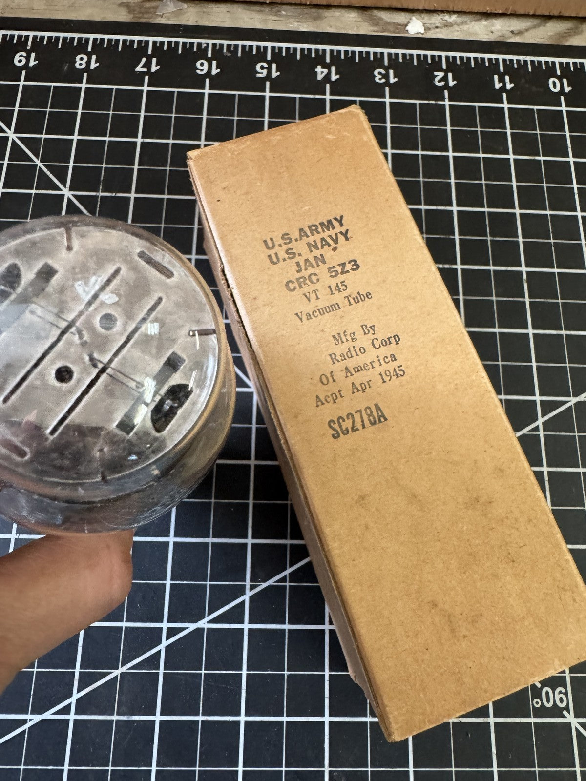 JAN CRC 5Z3 VT-145 Vacuum Tube | WWII April 1945 | U.S. Army/Navy | VT145 NOS
