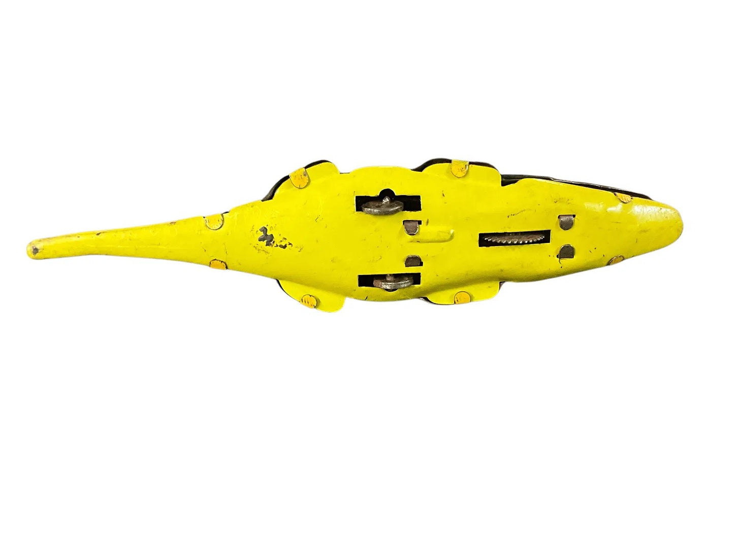 Vintage GAMA Wind-Up Tin Crocodile Toy – Made in U.S. Zone Germany – Works!