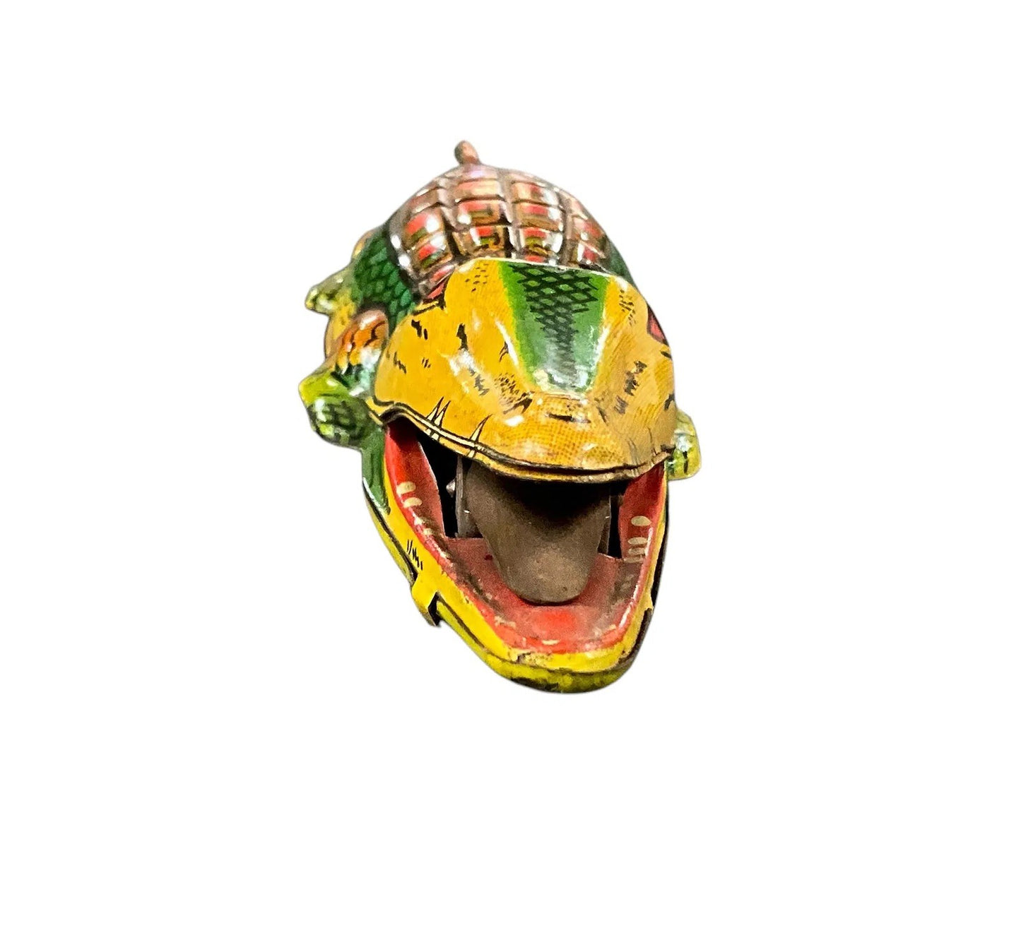 Vintage GAMA Wind-Up Tin Crocodile Toy – Made in U.S. Zone Germany – Works!