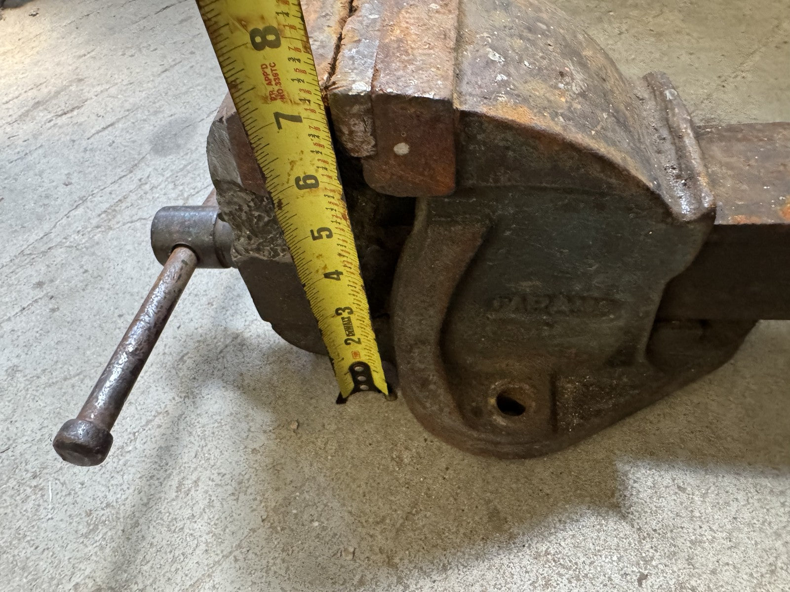 Parano Hi-Duty 5” Jaw Bench Vise – Welded Repair, 50 lbs of Grit